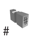 4.9mm Embossing Types  - Number Sign