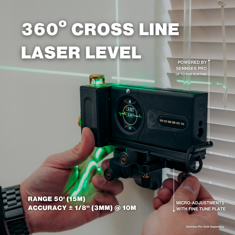 Kit de nivel láser de línea cruzada ajustable de 360º Robbox compatible con Sennses Pro