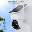 AOSU Solar Security Cameras Wireless Outdoor, 2K QHD Home Security System, 4 Camera Kit with 166° Ultra-Wide View, Forever Power, Spotlight Camera, 32G Local Storage, No Monthly Fees
