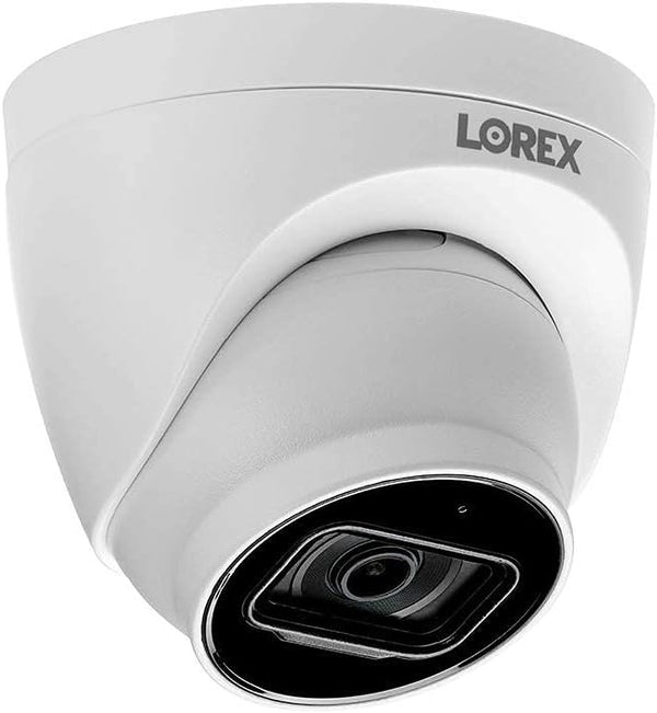 Lorex E841CD-E 4K Ultra HD 8.0-MP Add-on IP Dome Security Camera with Listen-In Audio and Color Night Vision, White, E841CD-E