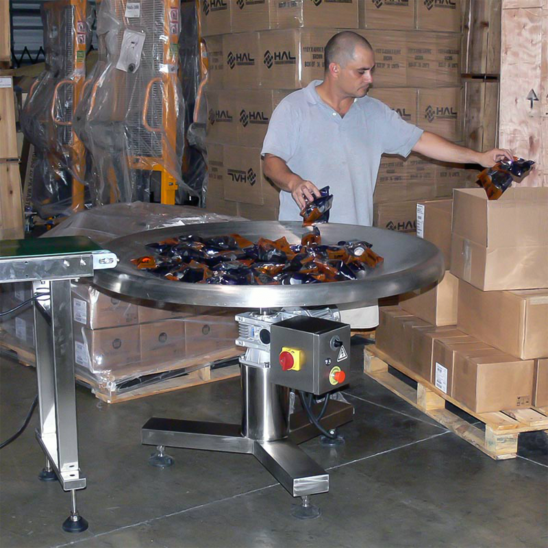 48” Stainless Steel Rotary Accumulation Table