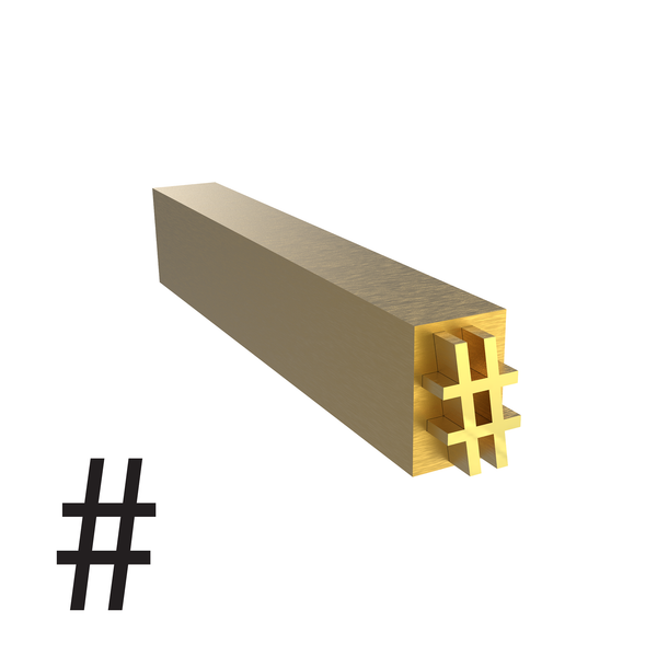 4mm Hot Stamp Type - Number Sign (#)