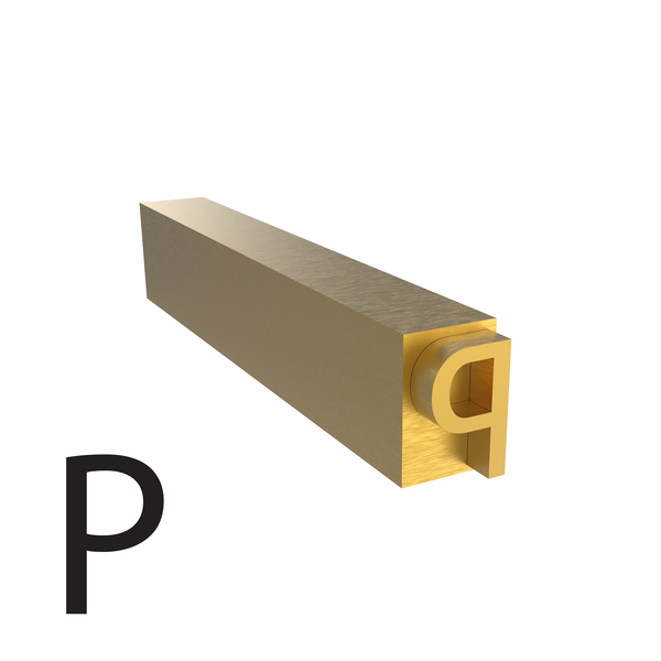4mm Hot Stamp Type - P