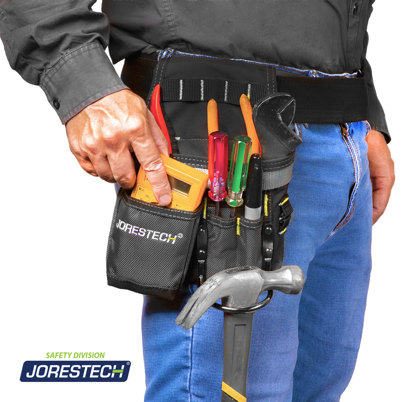 5 Pocket Tool Belt Pouch with Hammer Holder