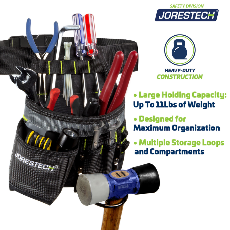5 Pocket Tool Belt Pouch with Hammer Holder