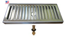 5" Stainless Steel Drip Tray With Drain - Select Size