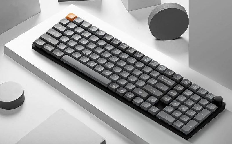 Teclado Keychron K17 Max con interruptor rojo, retroiluminación RGB y Gateron intercambiable