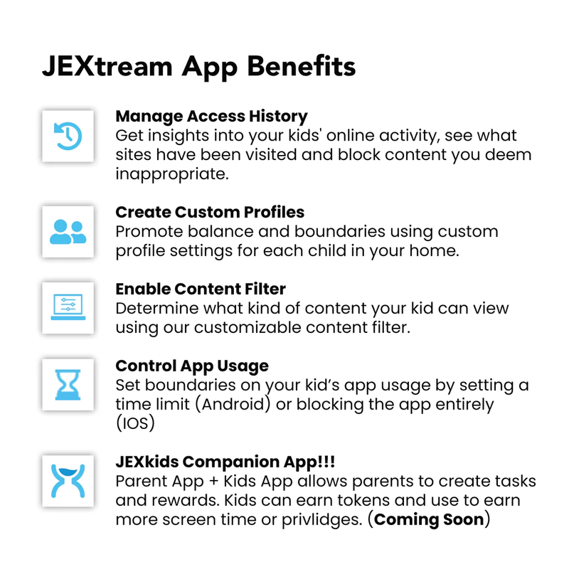 JEXtream FX20 Wi-Fi 6 Parental Control Router + App