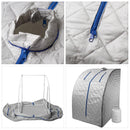 Durasage Health - Sauna de vapor personal ligera para bajar de peso, desintoxicarse y relajarse, temporizador de 60 minutos - Azul 