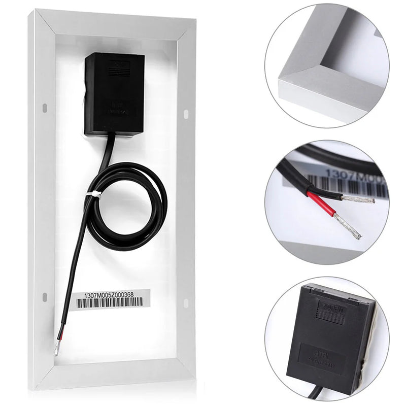 ACOPOWER 5 Watt 12 Volt Monocrystalline Solar Panel