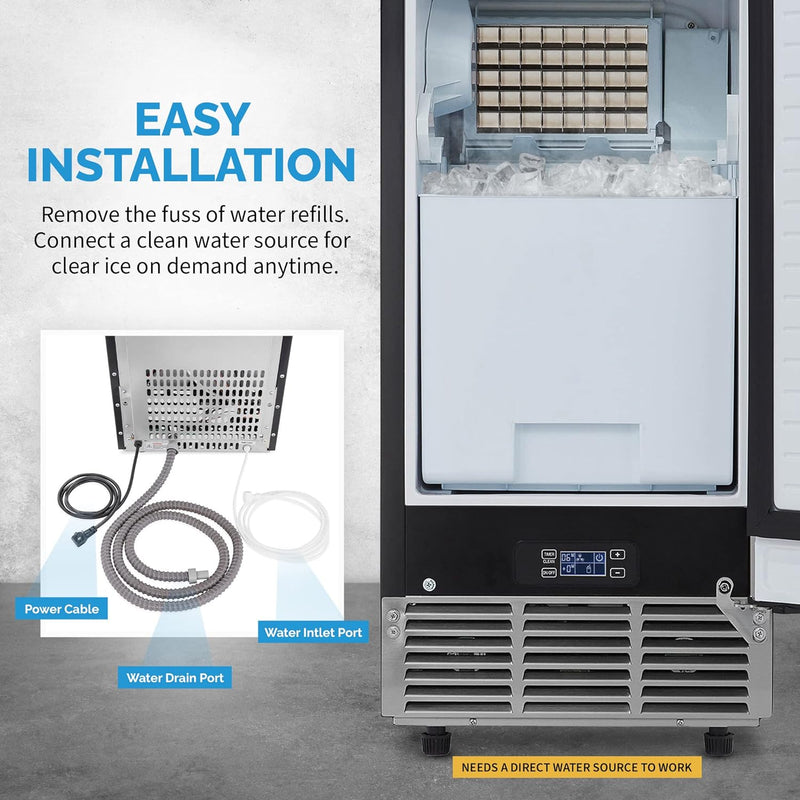 REFURB Newair Daily Clear Ice Cube Maker w/ Self-Cleaning Function