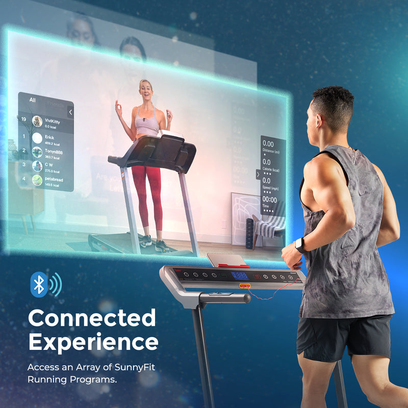 Cinta de correr plegable conectada Sunny Health &amp; Fitness Pegasus - SF-T722054