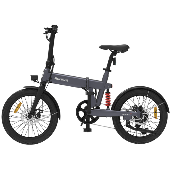 Bicicleta eléctrica plegable de quinta rueda Thunder 2: autonomía de 49,7 millas y 20 MPH, motor de 700 W de potencia máxima