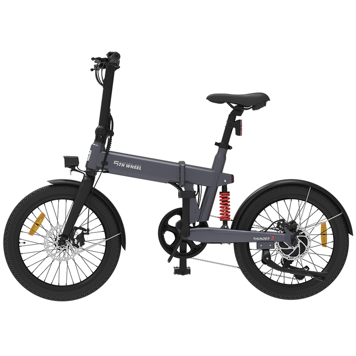 5th Wheel Electric Foldable Bike Thunder 2 - 49.7 Miles Range & 20 MPH, 700W Peak Motor