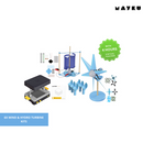 Paquete estándar para el aula de turbinas eólicas e hidroeléctricas PicoSTEM - MAYKU