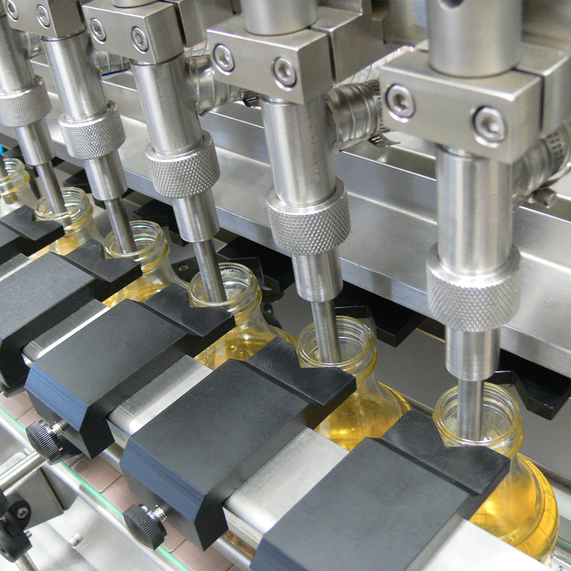6 Head Inline Gravity Filling System with Conveyor - 1000 ml