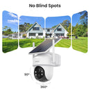 AOSU Solar Security Cameras Wireless Outdoor, 2K QHD Home Security System, 4 Camera Kit with 166° Ultra-Wide View, Forever Power, Spotlight Camera, 32G Local Storage, No Monthly Fees