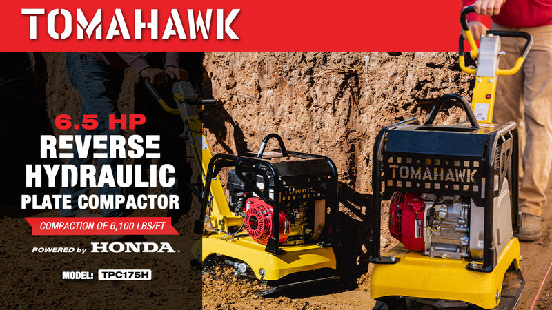 6.5 HP Honda Reverse Hydraulic Plate Compactor for Soil, Aggregate, Cohesive Compaction