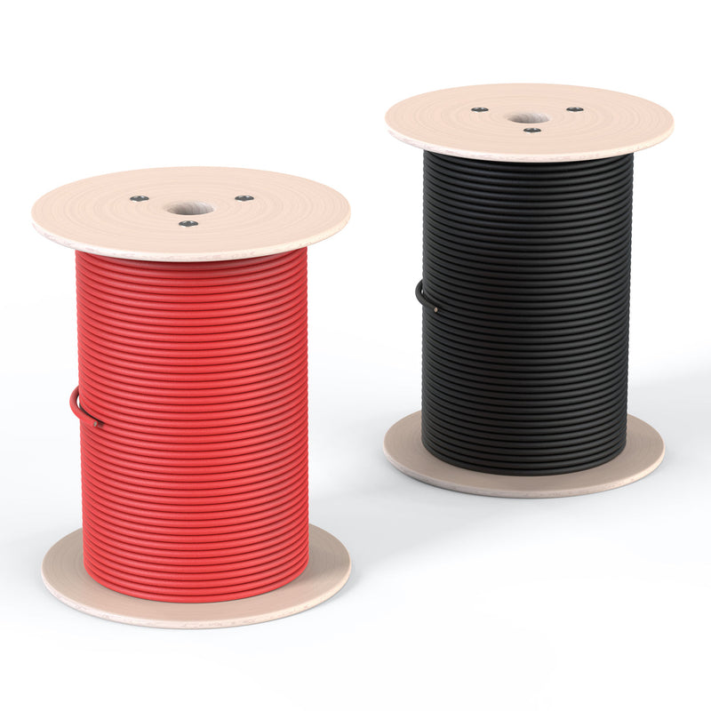 Cable alargador para panel solar Rich Solar de calibre 10 y 600 V | Cable alargador para panel solar fotovoltaico rojo y negro de 10 AWG y 600 voltios
