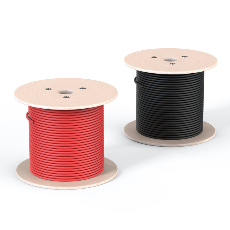 Cable alargador para panel solar Rich Solar de calibre 10 y 600 V | Cable alargador para panel solar fotovoltaico rojo y negro de 10 AWG y 600 voltios