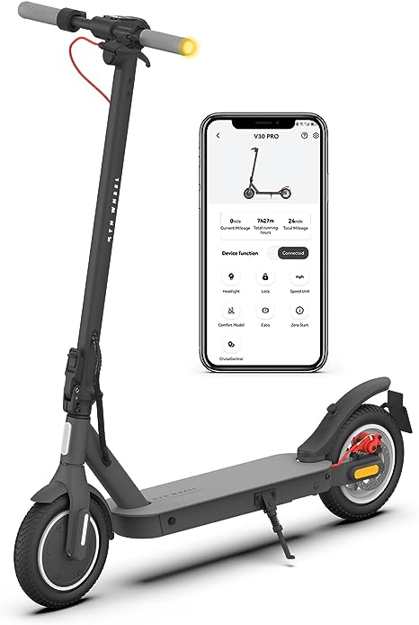 Patinete eléctrico plegable de quinta rueda: alcance máximo de 19 millas y 18 MPH