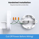 Cámara reflectora con cable AOSU de 2600 lúmenes de brillo, ángulo de detección de 270° y protección para vehículos.