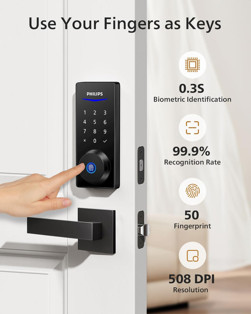 Philips Bluetooth Smart Deadbolt Door Lock- DDL240X-1HB
