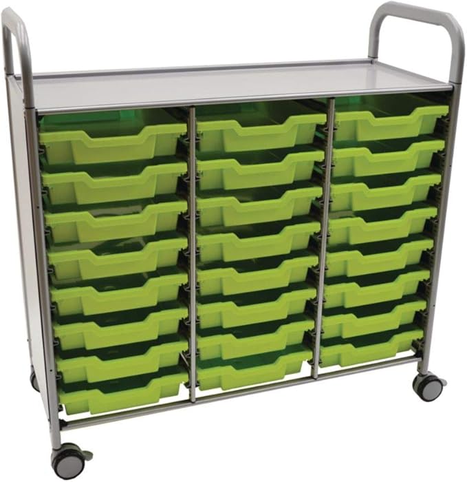 Gratnells Callero Plus Treble Cart with Shallow Trays  40.9 x 18.5 x 41.5 in