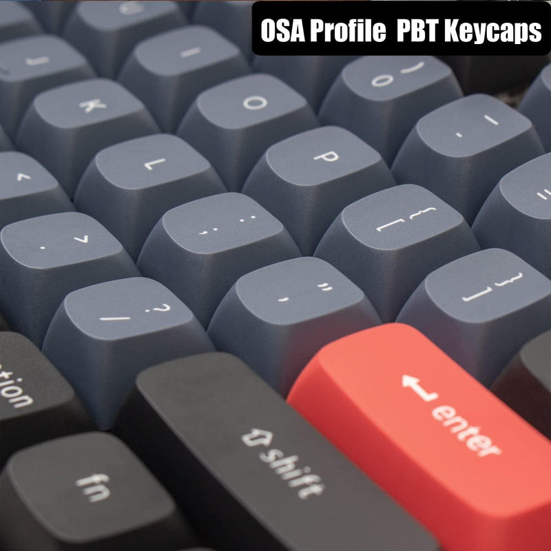 Keychron K8 Pro - Interruptor de aluminio rojo con retroiluminación RGB intercambiable - Negro