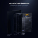 Panel solar bifacial BougeRV 16BB tipo N de 12 V/24 V y 100 vatios