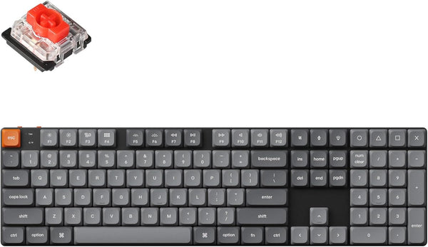 Teclado Keychron K5 Max con interruptores Gateron RGB intercambiables y retroiluminación marrón