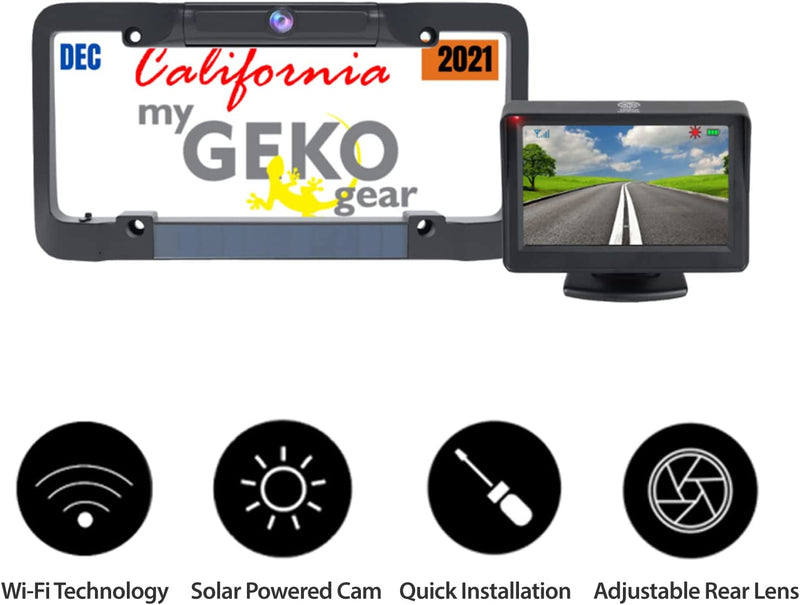 myGEKOgear by Adesso SOLARST Solar Powered Wireless Backup Camera