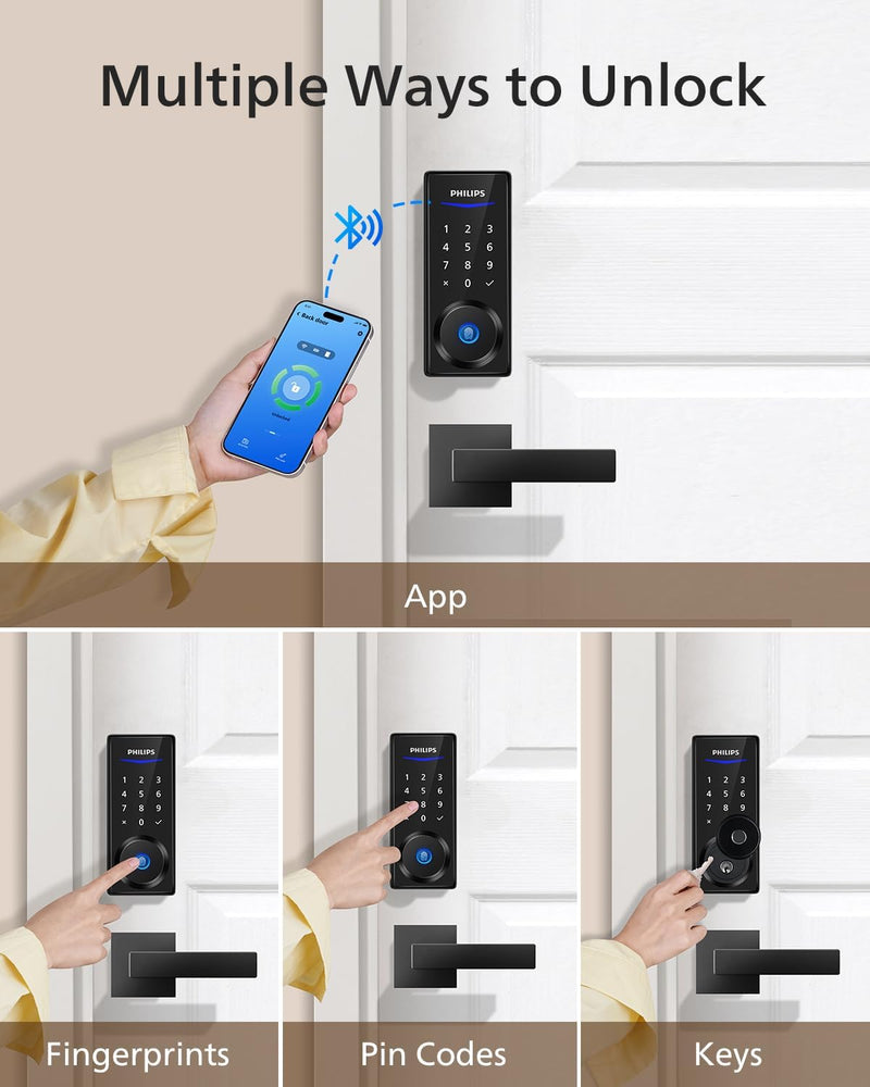 Philips Bluetooth Smart Deadbolt Door Lock- DDL240X-1HB