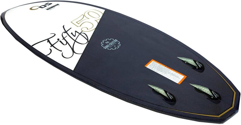 Driftsun Fifty50 Wakesurf Board - 4' 9" Carbon Fiber Skim Style Wake Surfboard