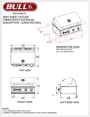 Bull 30" Lonestar "Select" Drop In Grill NG - 4 Burner / 60,000 BTU's