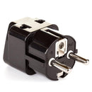 Adaptador de enchufe OREI 2 en 1 de EE. UU. a Europa (Schuko, tipo E/F) - Paquete de 2, color negro