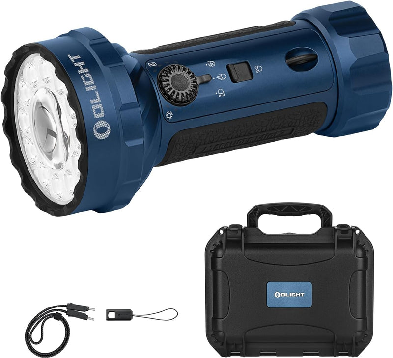 alpha rechargeable flashlight manual Olight Marauder Mini 2 Bell 4forty MTB Helmet the powerful Fenix LD Color:L Blue Set A convertible bag