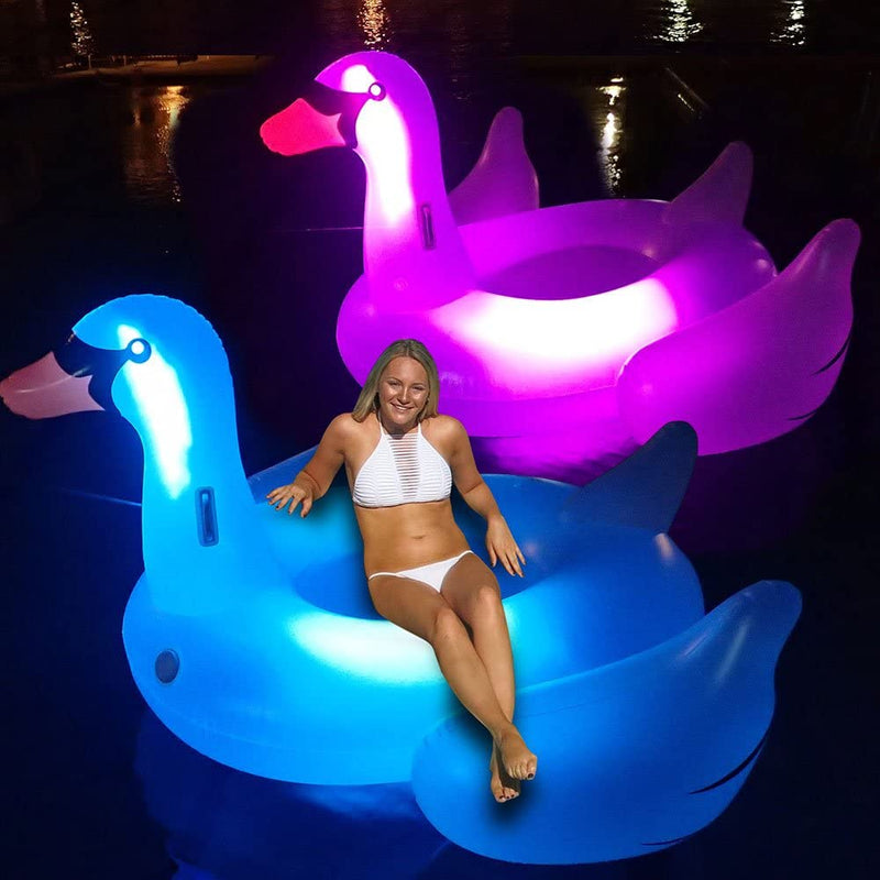 Swimline Giant LED Light Up Swan Float