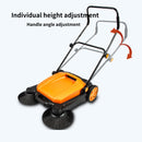 SM650 27.5" Manual Push Powered Floor Sweeper, Triple Brushes, Indoor and Outdoor