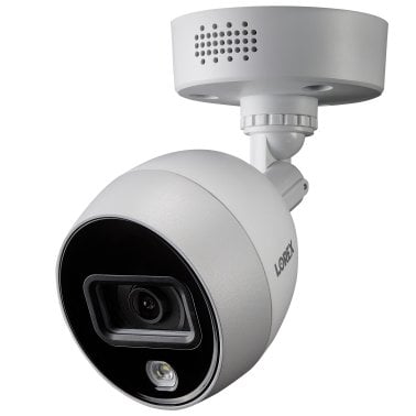 Sistema DVR con cable de 2 TB con capacidad para 8 cámaras y 8 MP de 4K Lorex D87182B-8DA6-E con 6 cámaras tipo bala disuasorias con cable de 4K para exteriores, color blanco, D87182B-8DA6-E