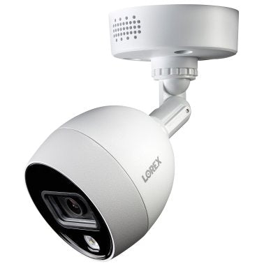 Sistema DVR con cable de 2 TB con capacidad para 8 cámaras y 8 MP de 4K Lorex D87182B-8DA6-E con 6 cámaras tipo bala disuasorias con cable de 4K para exteriores, color blanco, D87182B-8DA6-E