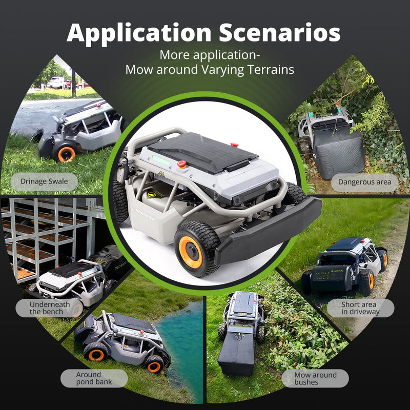 Mowrator S1 Remote Control Lawn Mower 2WD 12Ah Standard Battery