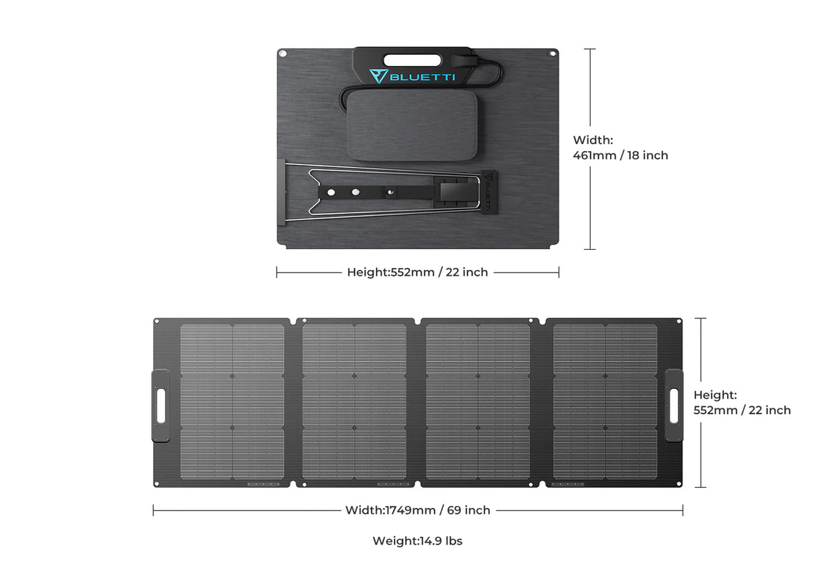 BLUETTI PV120S Solar Panel 120W | Wellbots | Free Shipping