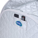 Durasage Health - Sauna de vapor personal plegable para bajar de peso, desintoxicarse y relajarse en casa. Temporizador de 60 minutos, generador de vapor de 800 vatios y silla incluida (plateada).