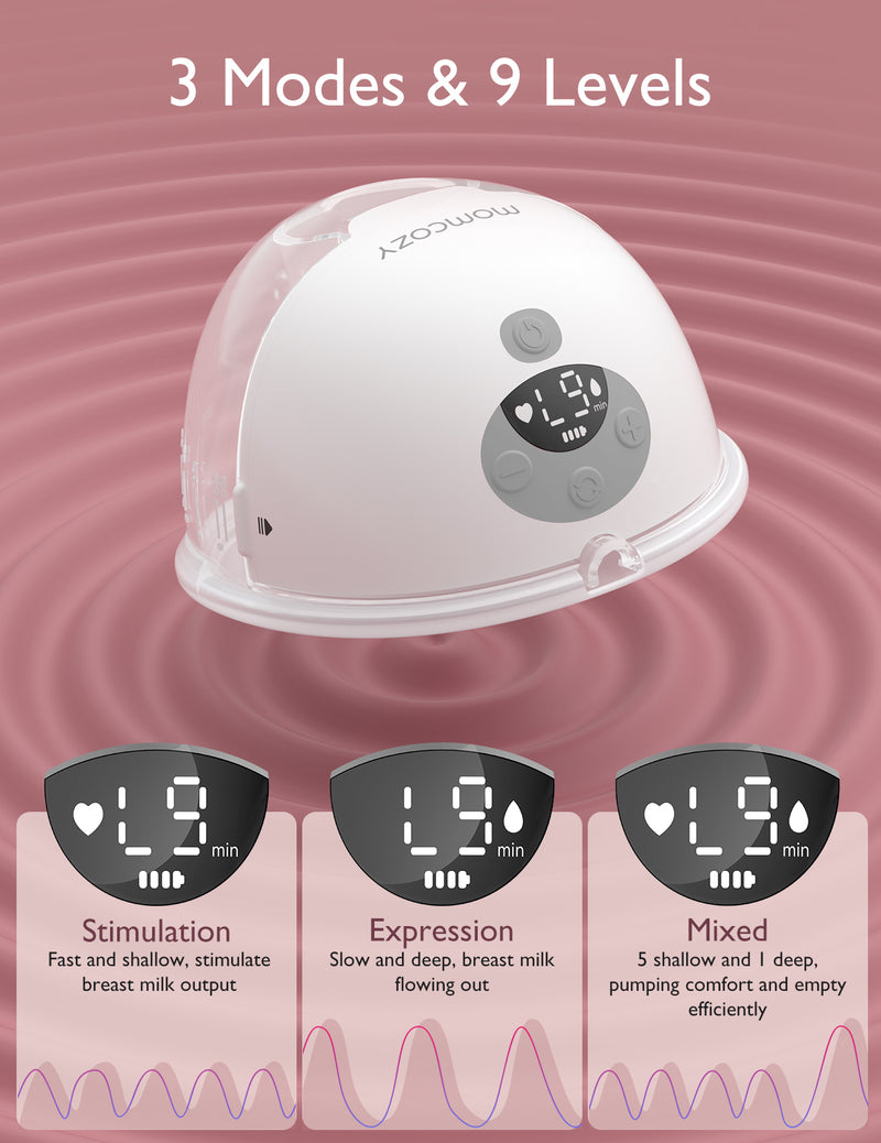 Momcozy All-in-one Wearable Breast Pump Quill Grey-M5