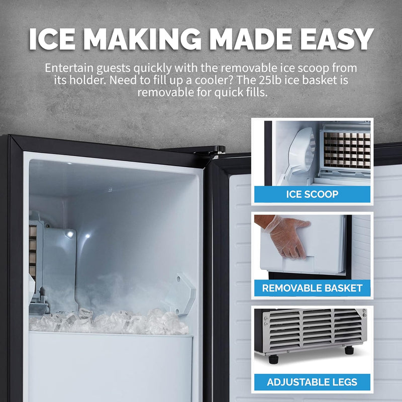 REFURB Newair Daily Clear Ice Cube Maker w/ Self-Cleaning Function