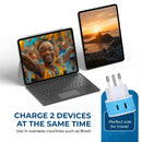 Adaptador de viaje para Brasil - 2 en 1 - Tipo N - Diseño compacto (US-11C)