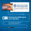Extensor HDMI 4K con HDBaseT sobre CAT 6/7 hasta 400 pies con control IR y salida de bucle (UHD-EXB400R-K) 