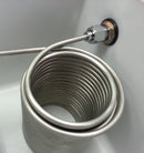 70' SS Coil Double Faucet Draft Beer Jockey Box - Stainless Steel Contact