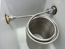 70' SS Coil Single Faucet Draft Beer Jockey Box - Stainless Steel Contact
